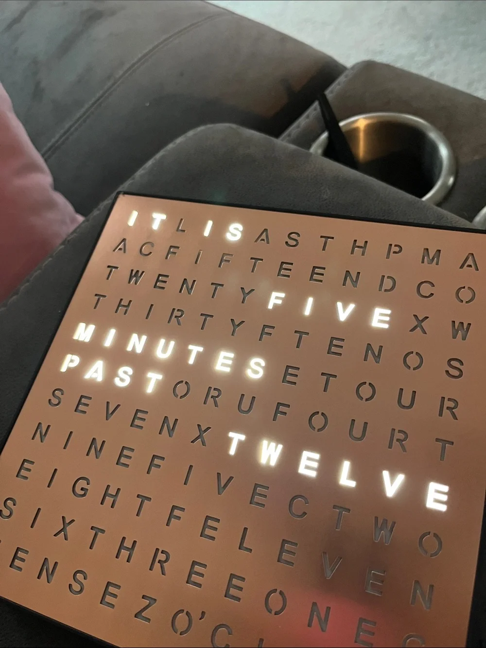 Sharper Image LED Word Clock in Black and White